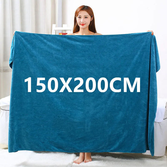 Extra Large Microfiber Bath Towel Super Absorbent Quick Drying Soft Hotel Beauty Salon Sauna Sports Towel
