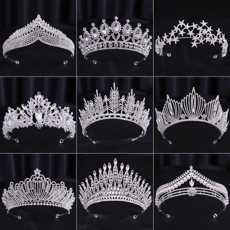 Bridal Bliss Silver Crystal Crown - Top-Rated Alloy Hair Accessory