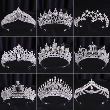Bridal Bliss Silver Crystal Crown - Top-Rated Alloy Hair Accessory