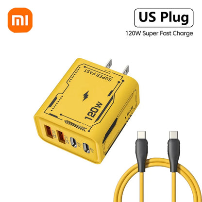 Xiaomi 120W Ultra Fast GaN USB C Charger Quick Charge 3.0 Type C Power Adapter For iPhone Samsung And Xiaomi