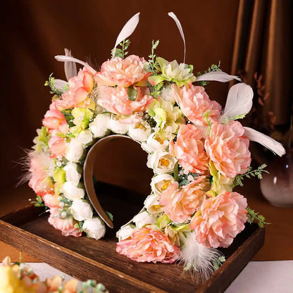 Elegant Floral Crown Headband for Women and Girls - Perfect Wedding and Festival Accessory