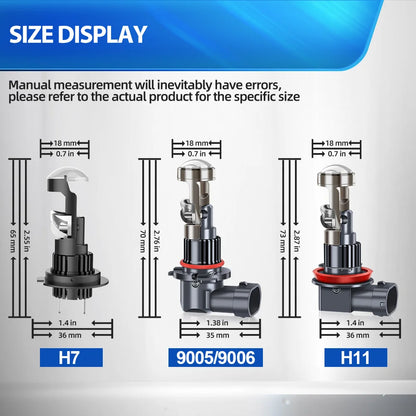 240W High Power LED Lens Bulbs 6000K CSP Bright Chip Projector Easy Install for H7 H11 9005 9006
