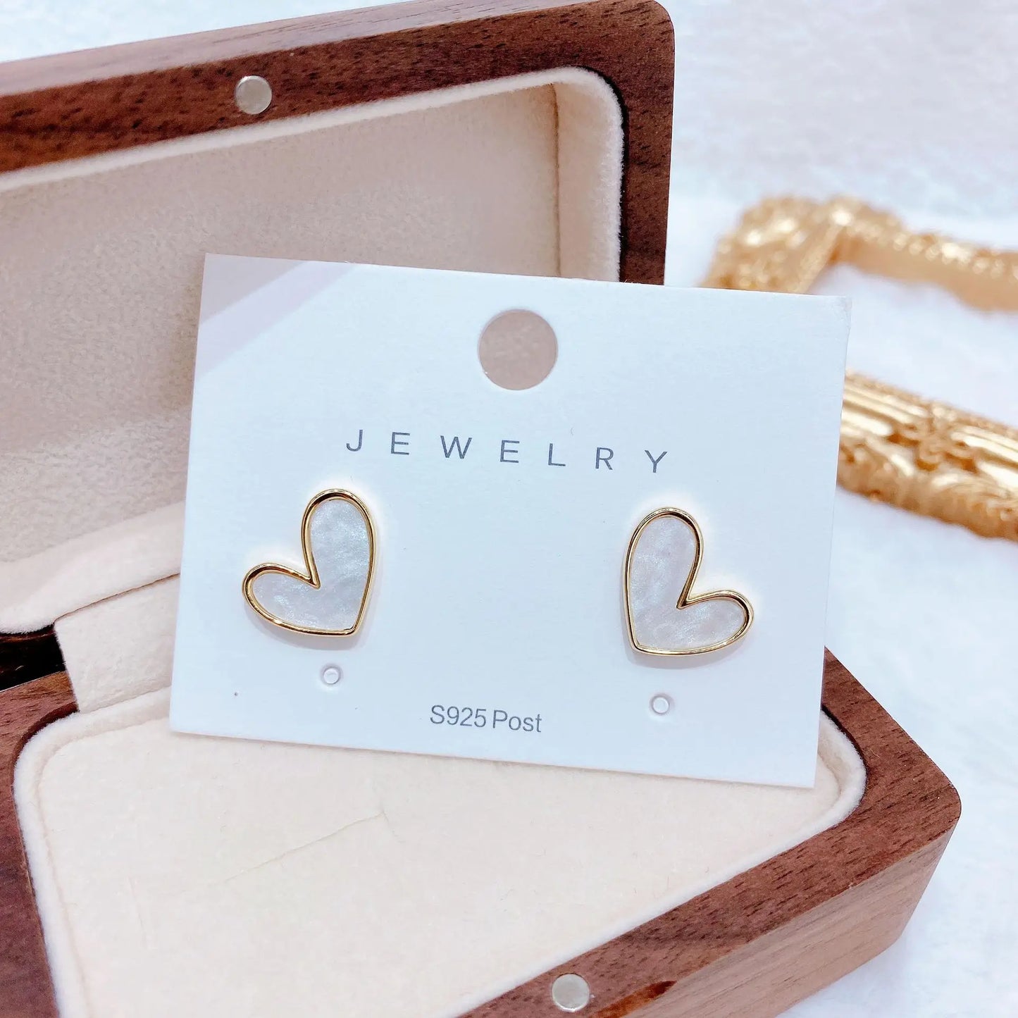 IFYOUOO Vintage Heart Earrings Delicate Sweet Jewelry for Women