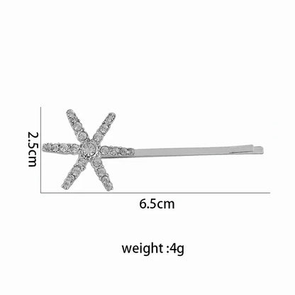 Korean Crystal Star Snowflake Hairclip for Women Fashion Accessories