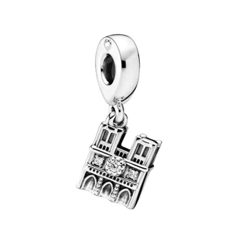 Sunflower Evil Eye Charm 925 Silver Plated Bead for DIY Bracelets Women's Jewelry B1782