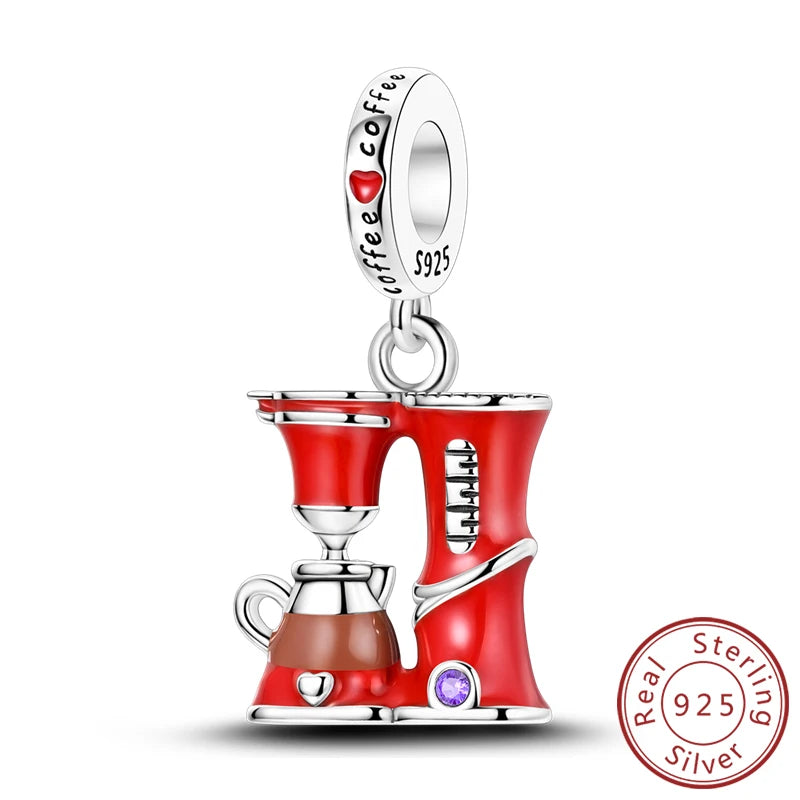 Sterling Silver Charms Set for DIY Pendant Bracelets Creative Jewelry Collection KTC1473