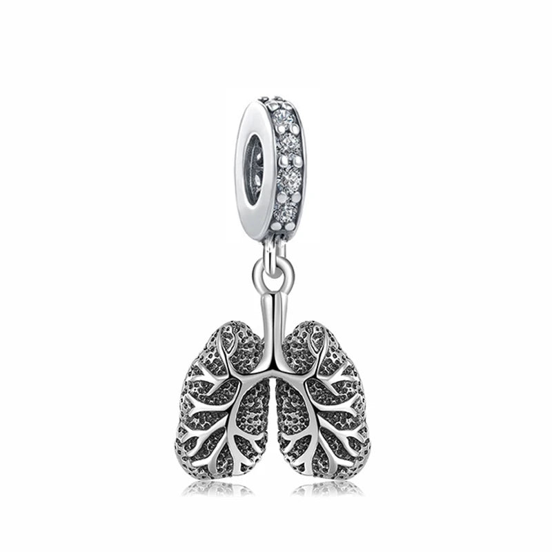 925 Sterling Silver Nurse Cross DIY Charms Beads Zircon
