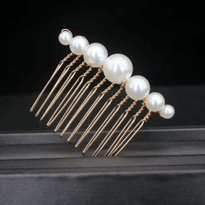 Butterfly Hair Combs - Gold Metal Hairpins for Women - Elegant Bride Accessories Pearl Comb