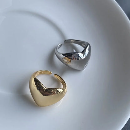 Simple Heart Ring for Men and Women - Trendy Metal Jewelry Gift