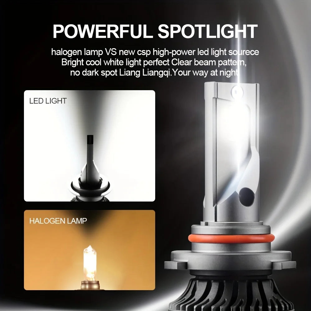 Ultra Bright LED Headlight Bulbs 9005 9006 H11 6000K White 160W Canbus Fast Cooling 80000Hrs Lifetime