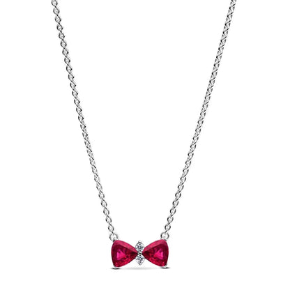 925 Sterling Silver Colorful Zircon Bow Tie Jewelry Set for Women Elegant DIY Fine Gift