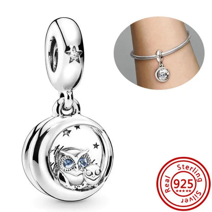 Sterling Silver Animal Charm Beads for Bracelets Featuring Unicorns, Squirrels, Elephants, Owls, Cats, Dogs, Lions, Bears and Rabbits Y388