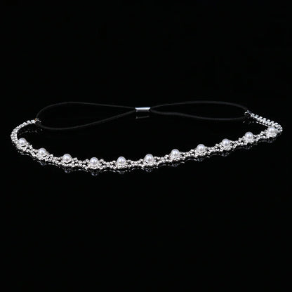 Elegant Bridal Rhinestone Headband with Pearls and Crystal Accents