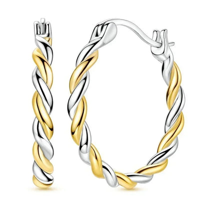 925 Sterling Silver Gold Hoop Earrings Halloween Pumpkin Skull Christmas Tree Zircon Studs for Women DIY Jewelry