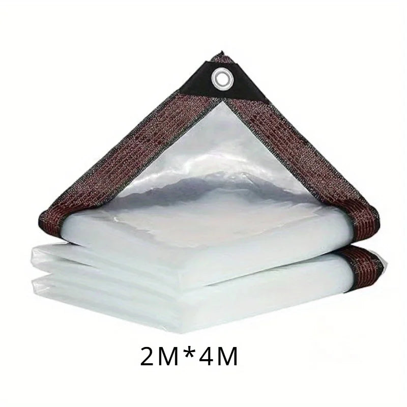 Transparent Waterproof Cloth with Gasket for Outdoor Protection Gardens Porches Chicken Coops and Camping Shade Sail Enclosure Net