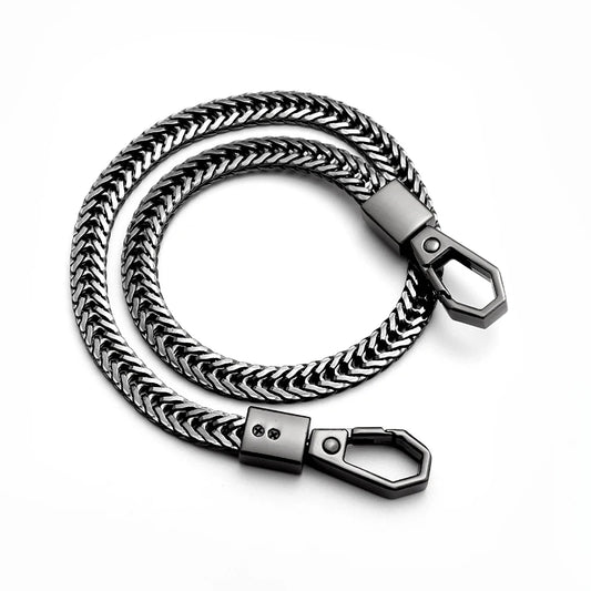 Unisex Foxtail Waist Chain Punk Rock Metal Wallet Belt for Fashionable Jeans Accessories