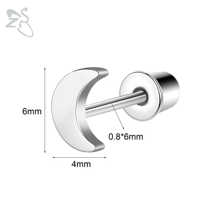 Charming Stainless Steel Flower Butterfly Stud Earrings for Children and Women