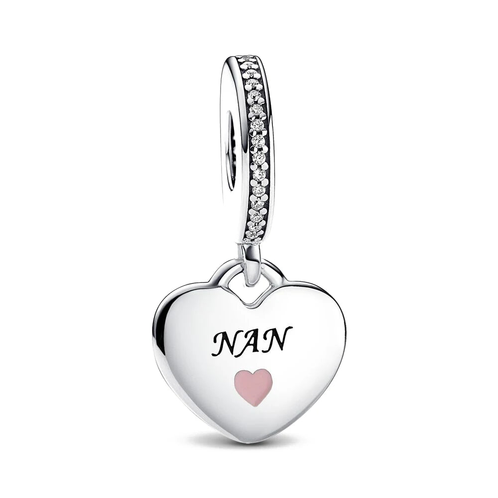 925 Sterling Silver Loving Grandma Family Tree Charm