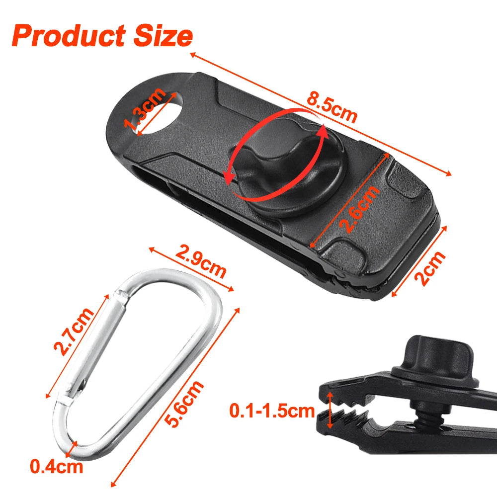 10PC Awning Clamp Tarp Clips Heavy Duty Fasteners for Camping