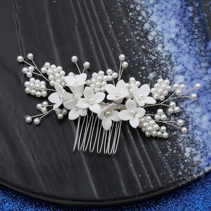 Korean Pearl Hair Combs - Handmade Hairpins & Clips for Women, Brides & Girls GE-16