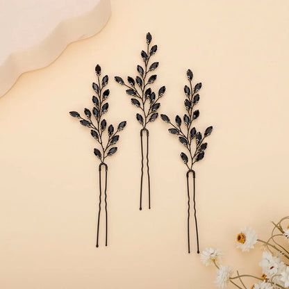 Elegant Rhinestone Bridal Hairpins with 7 Colors Flower Design for Weddings and Parties