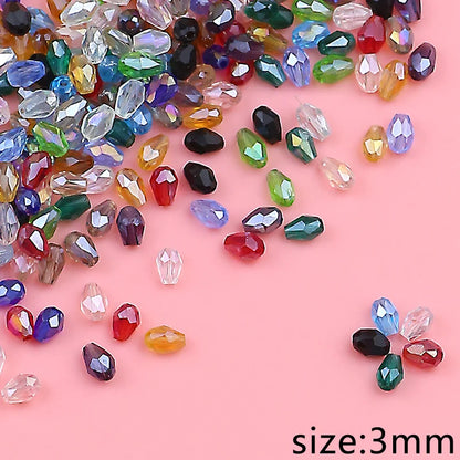 Exquisite Austrian Crystal Beads 3x5mm 100PCS for DIY Jewelry Bracelets and Necklaces