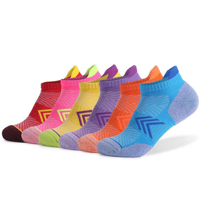 6 Pairs Womens Terry Sole Sports Socks Thick Cushion