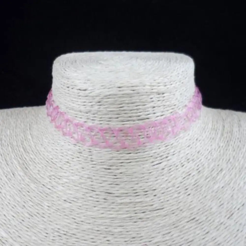 Vintage Gothic Elastic Tattoo Choker Necklace Retro Braided Fish Thread Jewelry