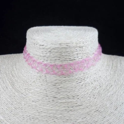 Vintage Gothic Elastic Tattoo Choker Necklace Retro Braided Fish Thread Jewelry