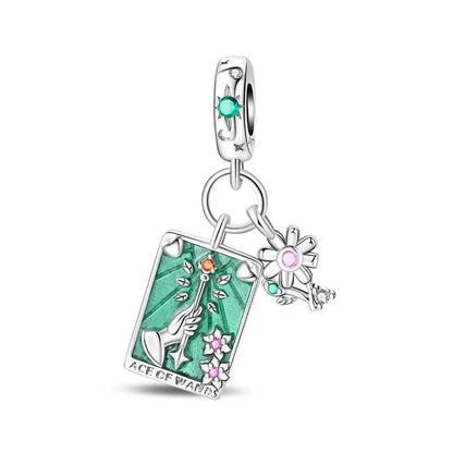 925 Sterling Silver Tarot Death God Charm Beads for Necklace and Bracelet DIY Fine Jewelry Gifts
