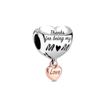 Rose Gold Padlock Heart Key Pendant Necklace for Women 925 Silver with Zircon Beads P311