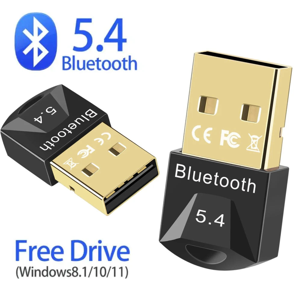 Bluetooth 5.4 USB Adapter for PC Wireless Mouse Keyboard Audio Transmitter Receiver Dongle