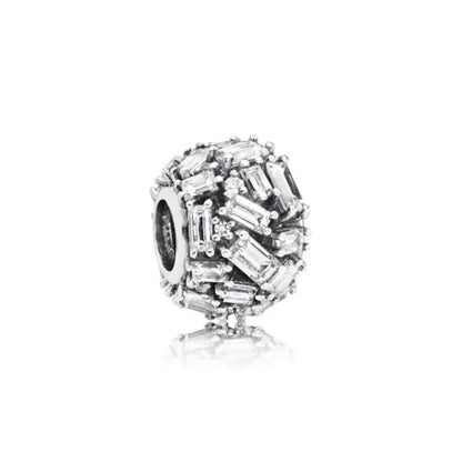 European Zircon Charm Beads 925 Silver Pendant Necklace for Women Gift P1329