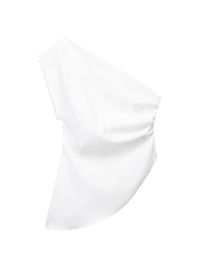 Dozw Asymmetric Off Shoulder Top For Women Trendy Chic