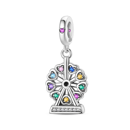 Festive Charm 925 Sterling Silver Christmas Bell Trojan Candy Zircon Bead for Bracelet and Necklace DIY Fine Jewelry Gift