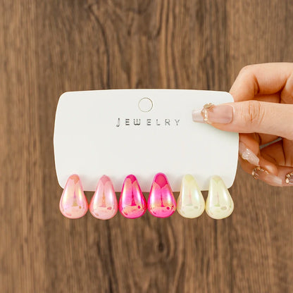 10 Piece Irregular Shaped Lightweight Women's Earring Set C Shaped and Teardrop Perfect for Daily Wear and Parties