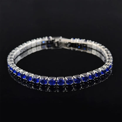 Elegant Sterling Silver CZ Tennis Bracelet for Women Wedding Fashion Jewelry
