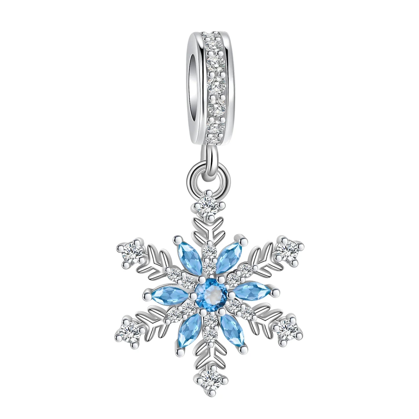 925 Sterling Silver Christmas Charms Set Santa Claus Reindeer Snowflake Beads for Necklace and Bracelet DIY Fine Jewelry Gifts