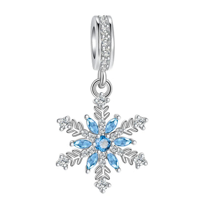 925 Sterling Silver Christmas Charms Set Santa Claus Reindeer Snowflake Beads for Necklace and Bracelet DIY Fine Jewelry Gifts
