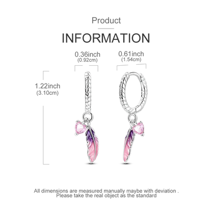 Original 925 Sterling Silver Tassel Earrings for Women Zircon Sparkling Pave Hoop Studs Anniversary Jewelry Gift KTE465