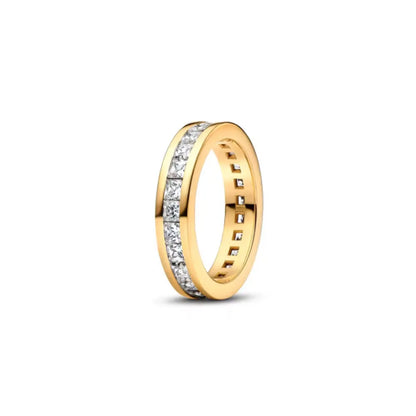 European 925 Silver Gold Bow Ring with Zircon for Exquisite Women's Jewelry at Wedding Parties
