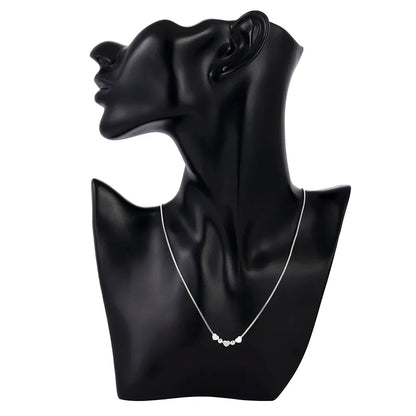 Elegant Heart Charm Silver Necklace for Women Fashion Pendant Jewelry Gift