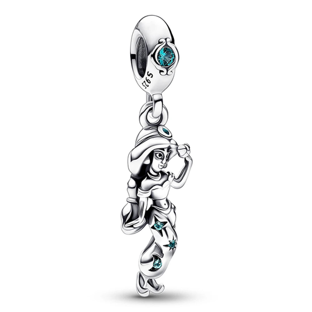 Mermaid Princess 925 Silver Dangle Charm Top Rated DIY Jewelry for Bracelets and Necklaces F256