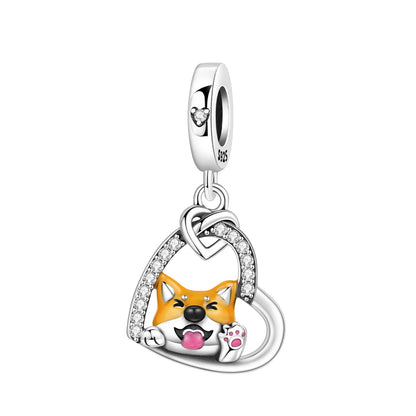 925 Sterling Silver Cute Pet Animal Pendant Charm Gift