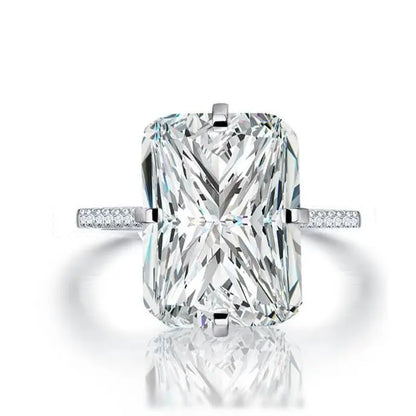 Fashion Anniversary Ring 925 Sterling Silver Moissanite Engagement Band for Women and Men