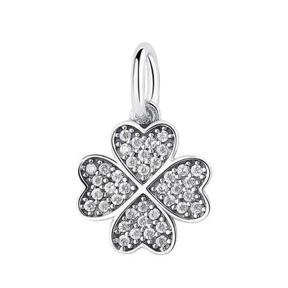 Sterling Silver Four-Leaf Clover Charm Bracelet for Women B969diao