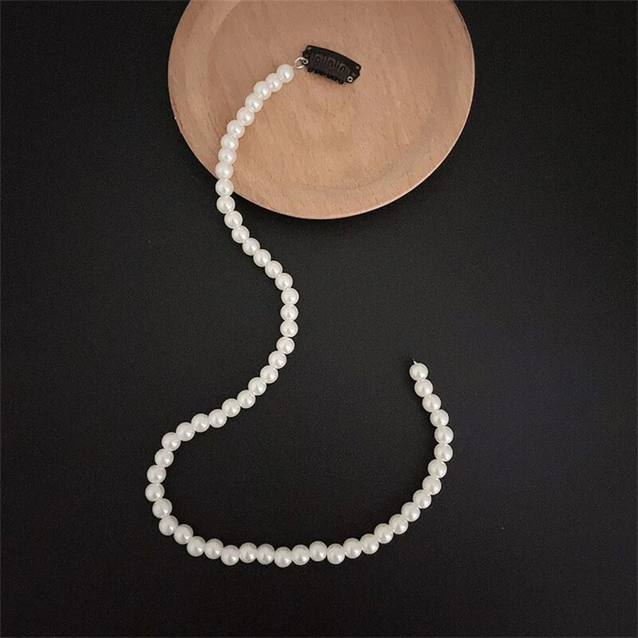 Elegant Pearl Braided Hairpin Headband for Women Weddings and Parties