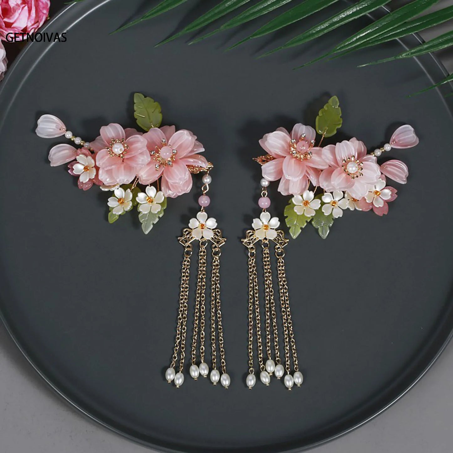 Vintage Chinese Hanfu Hair Accessories Set for Bridal Elegance