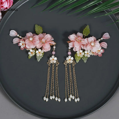 Vintage Chinese Hanfu Hair Accessories Set for Bridal Elegance