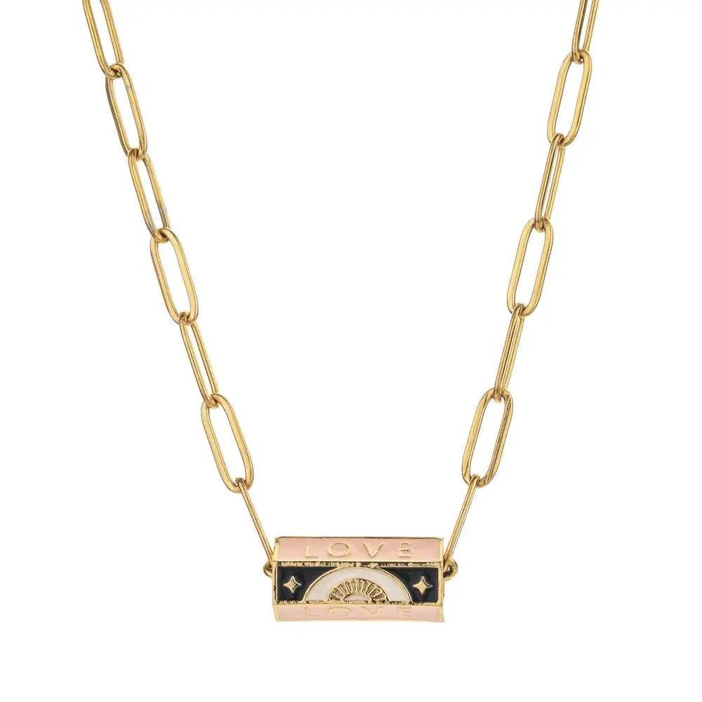 Stainless Steel Chain Lucky Eye Amulet Amour Love Necklace Bohemian Jewelry XN115-1 CHINA